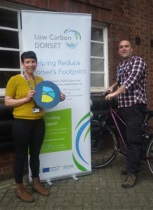 Low Carbon Dorset officers Katie Dawes and Dr Derek Moss