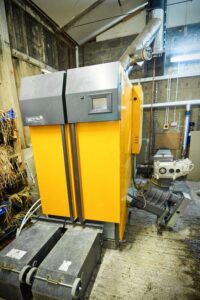 Biomass boiler at Hilfield Friary