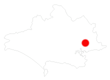 Map showing location of Moors Valley Country Park